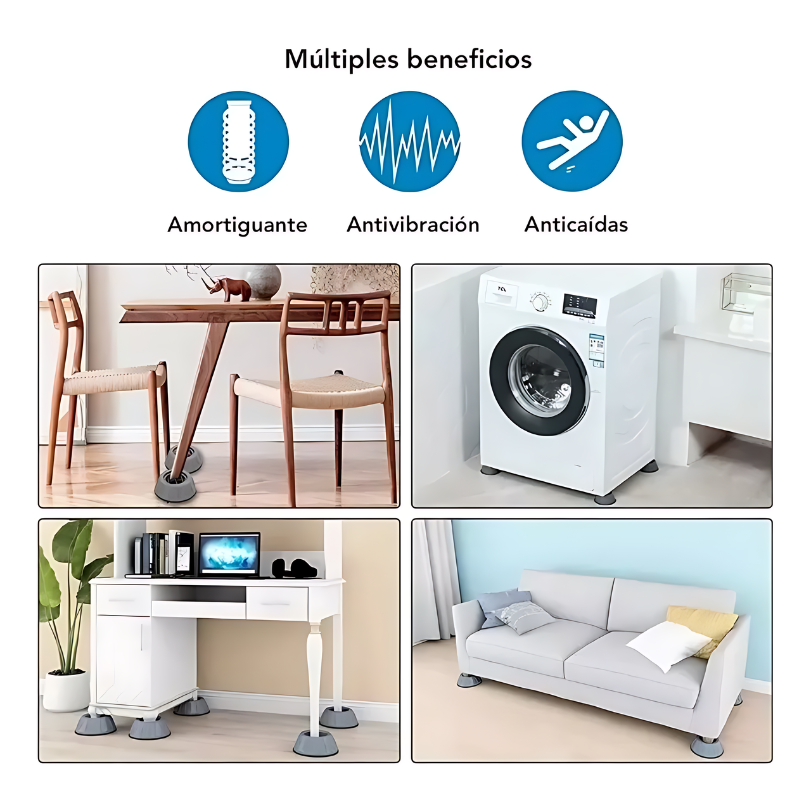 4x Protectores Antideslizantes